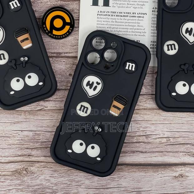 iPhone 16 Pro Max Cute 3d Briquette M M Icons Silicon Case