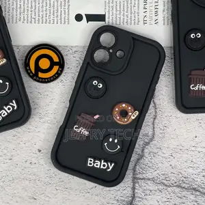 iPhone 16 Plus Donut Coffee Cookie Icons Liquid Silicon Ca
