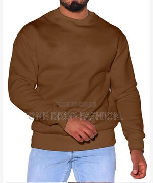 Mens Casual.Solid Colour Roundneck Sweaters - thumbnail 2
