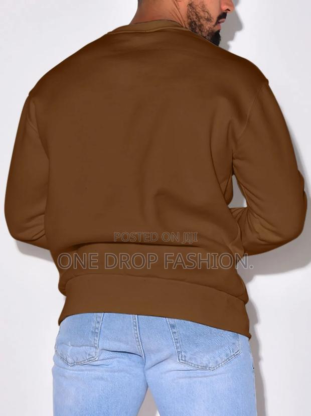 Mens Casual.Solid Colour Roundneck Sweaters - thumbnail 3