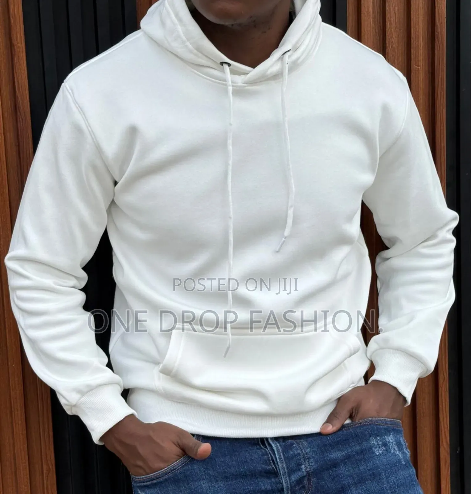 Pure White Men Hoodies