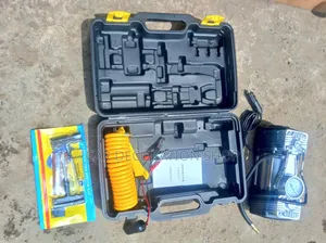 New Twin Cylinder Inflator With Tubeless Repair Kit Box