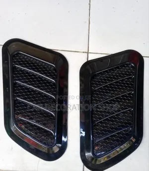 2pc Bonnet Air Vent Decoration in Black