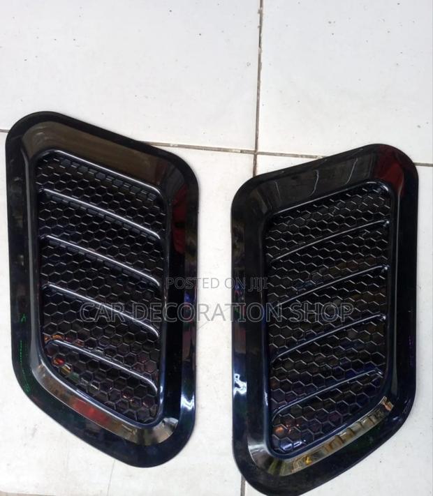 2pc Bonnet Air Vent Decoration in Black