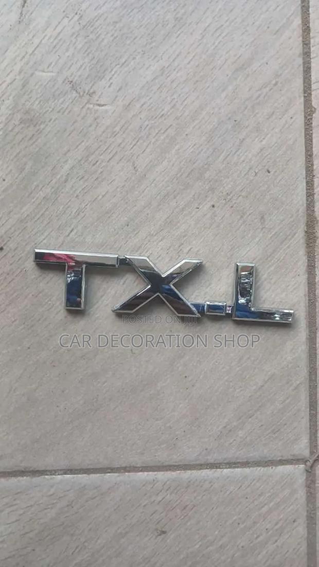 TXL Chrome Prado Boot Decal Letter Badge - main view