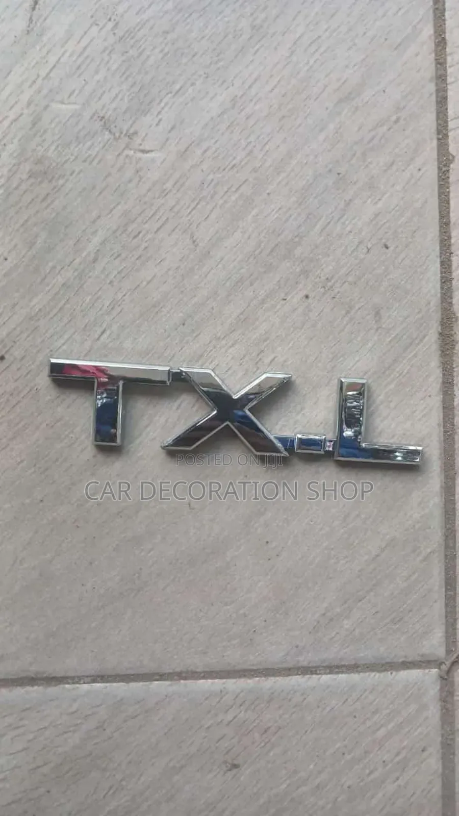 TXL Chrome Prado Boot Decal Letter Badge