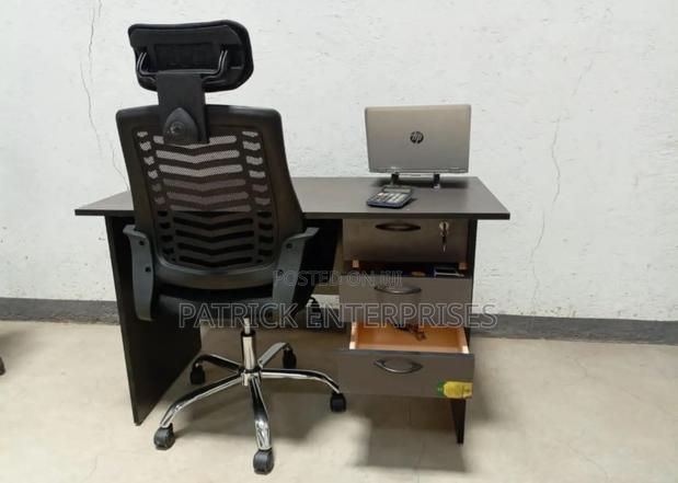 1.2 Mtr Office Desk Plus Headrest Office Chair - main view