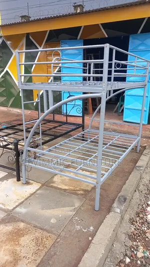 Twin Over Full Gray Metal Bunk Beds