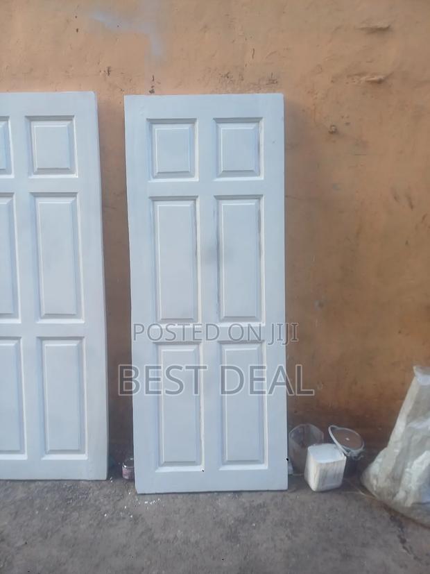 White Mahogany Solid Security Door - thumbnail 2