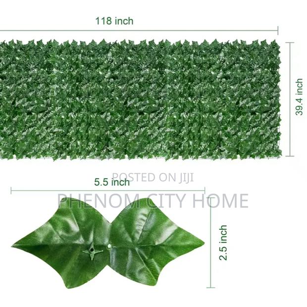 Green Leaf Artificial Hedge - thumbnail 2