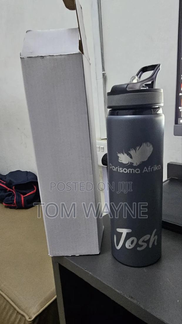 Engraved Metallic Water Bottle