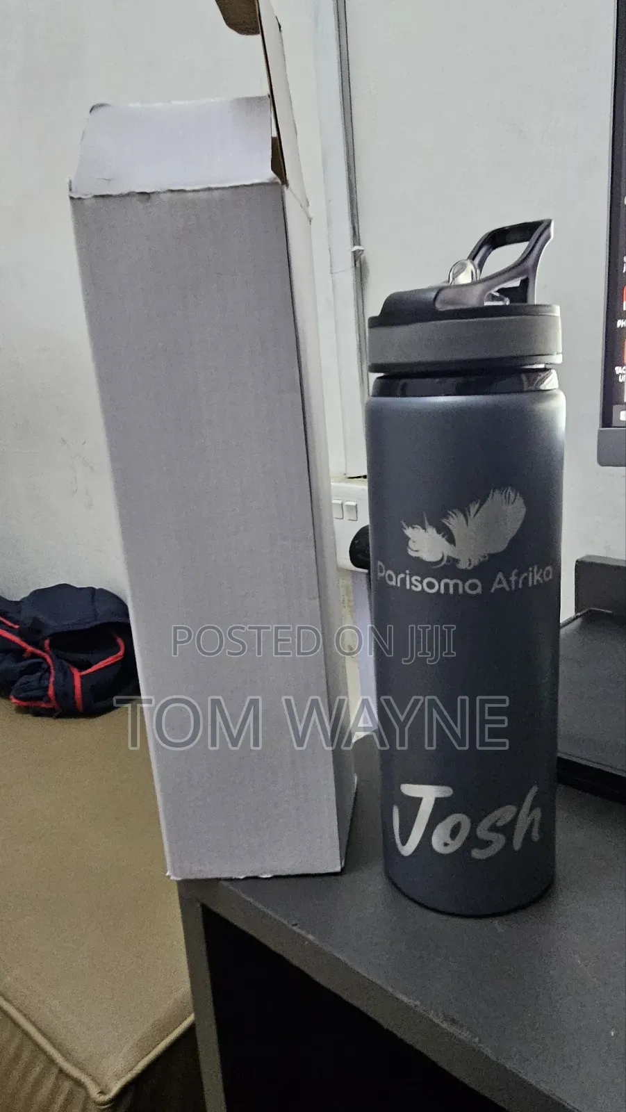 Engraved Metallic Water Bottle