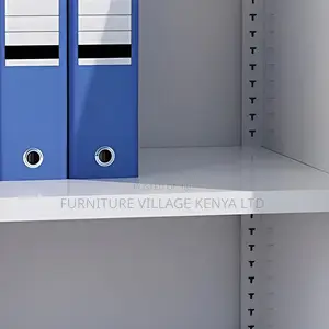 Cabinets:Light Gray Storage Locker With Built-in Safe