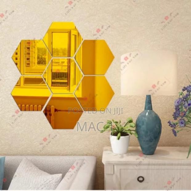 Hexagonal Mirrors 12 Pieces Per Set - thumbnail 2