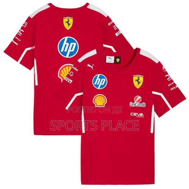 New Round Neck Ferrari 2025 Formula One Shirt Jersey