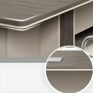 Boardroom Tables:3-Meters Brown Wood Finish Meeting Table