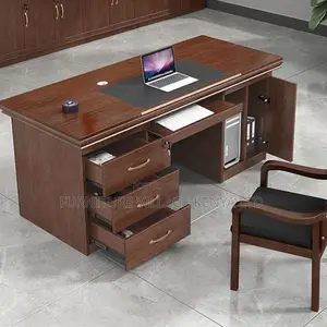Office Tables:140cm Manager’S Desk With Built-in Drawers