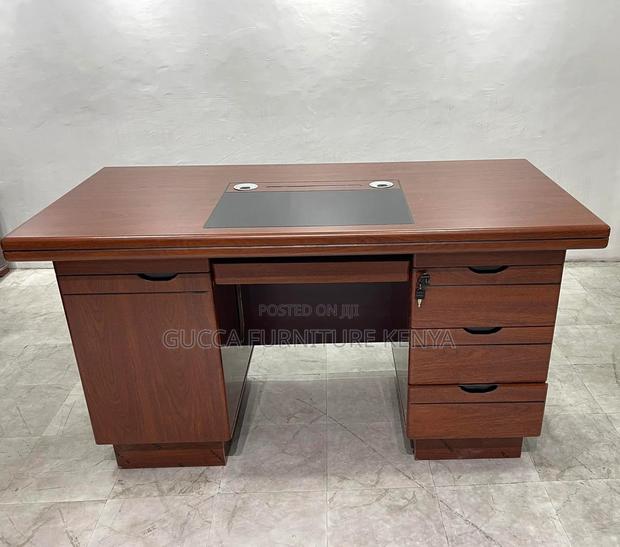 Office Tables: 1.4 Meters Executive Desk With Hidden Storage