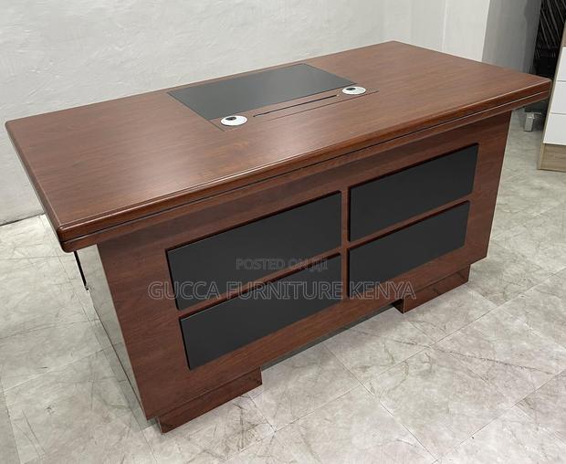 Office Tables: 1.4 Meters Executive Desk With Hidden Storage - thumbnail 4