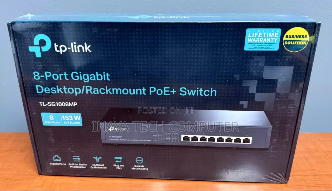 Tp-Link 8-Port Gigabit Switch With 8-Port Poe+ Tl-Sg1008mp