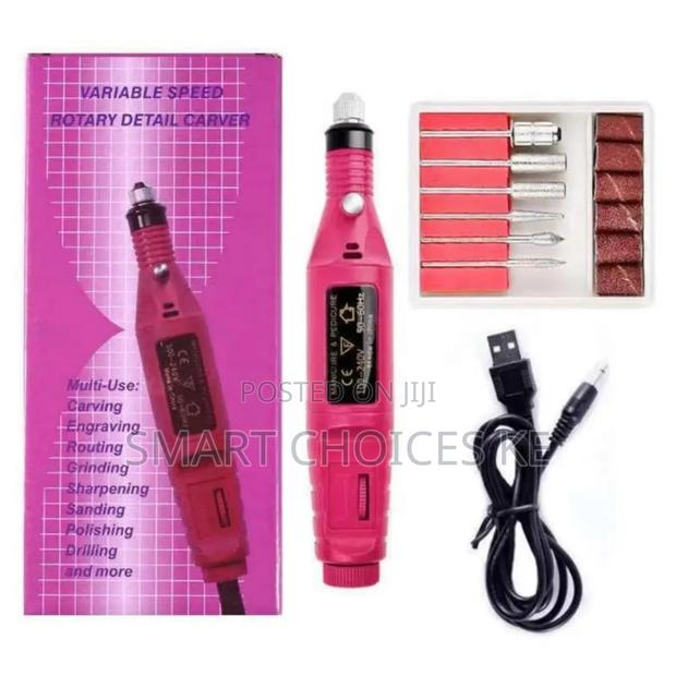 *Variable Speed Rotary Nail Drill Machine With 5 Drill