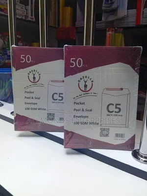 A Packet of Gazelle C5/A5 Peel Seel White Envelope- 50pcs