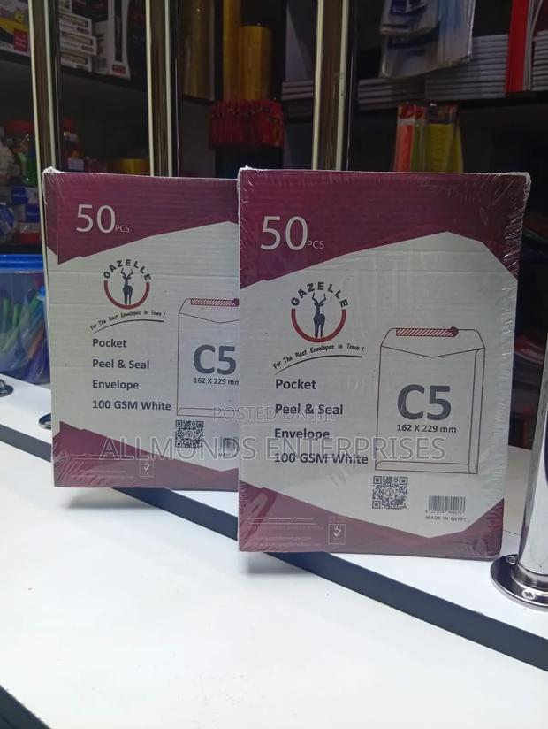 A Packet of Gazelle C5/A5 Peel Seel White Envelope- 50pcs - thumbnail 3