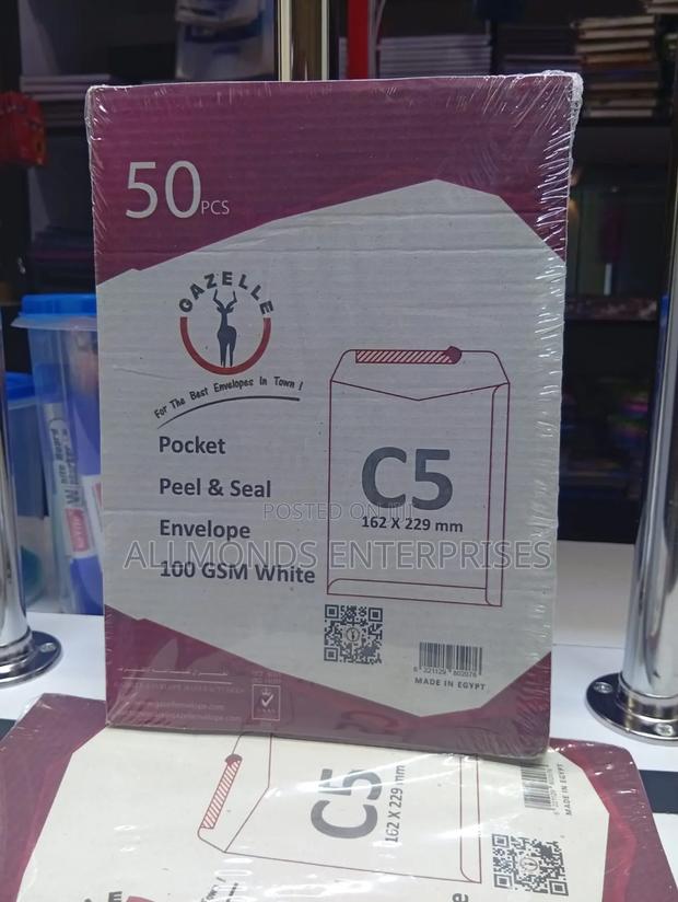 A Packet of Gazelle C5/A5 Peel Seel White Envelope- 50pcs - thumbnail 11