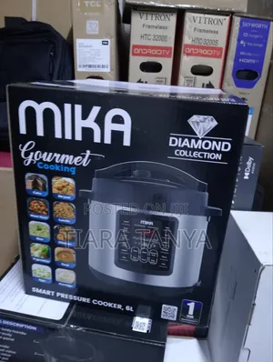 Mika Electric Pressure Cooker, 6l, Stainless Steel Black