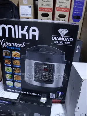 Mika Electric Pressure Cooker, 6l, Stainless Steel Black
