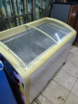 Display Freezer White Deep On