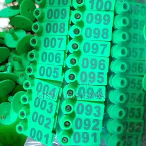 Bright Green Slim Ear Tags for Sheep and Goats