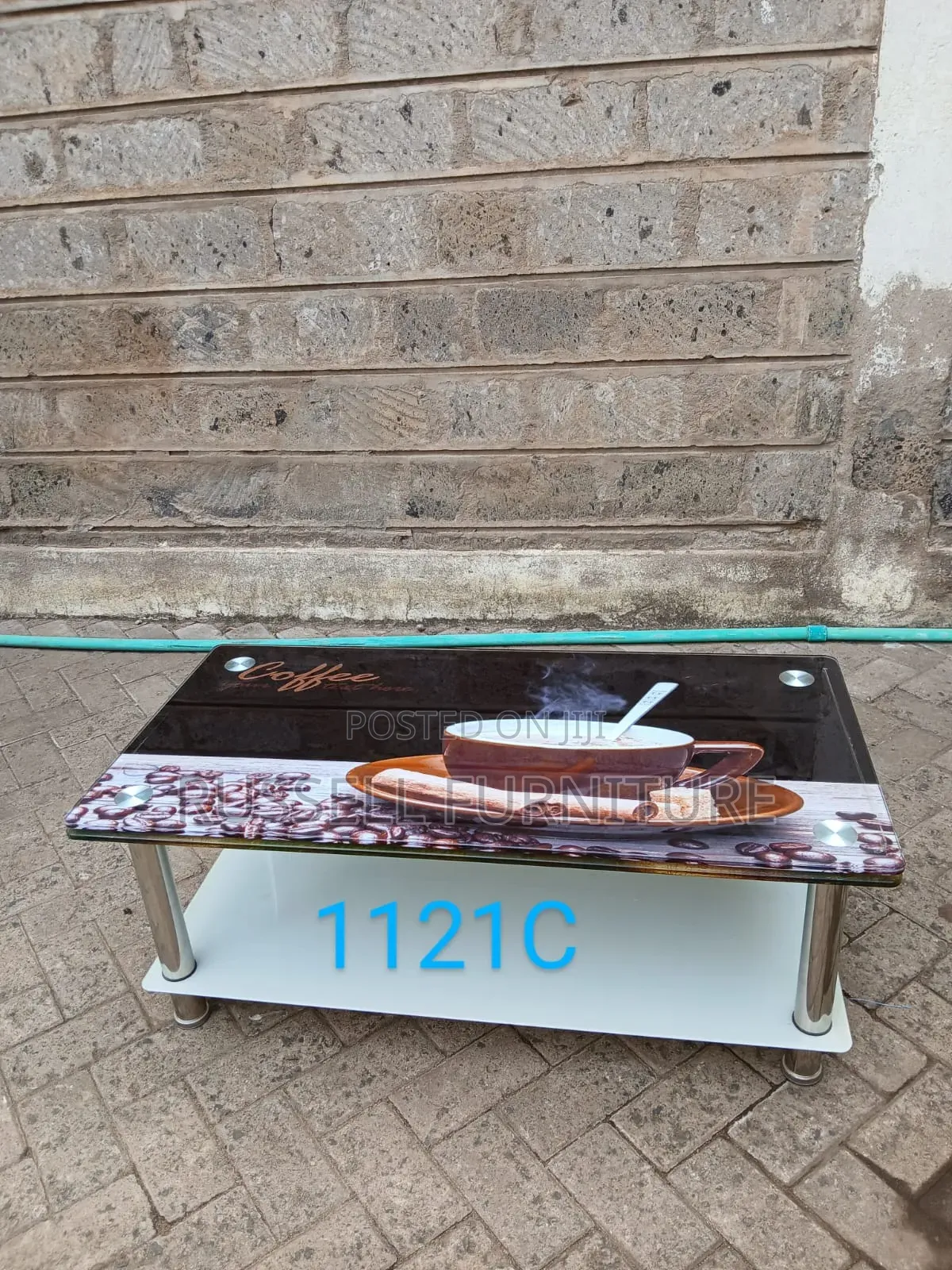 Brown Glassy Coffee Table