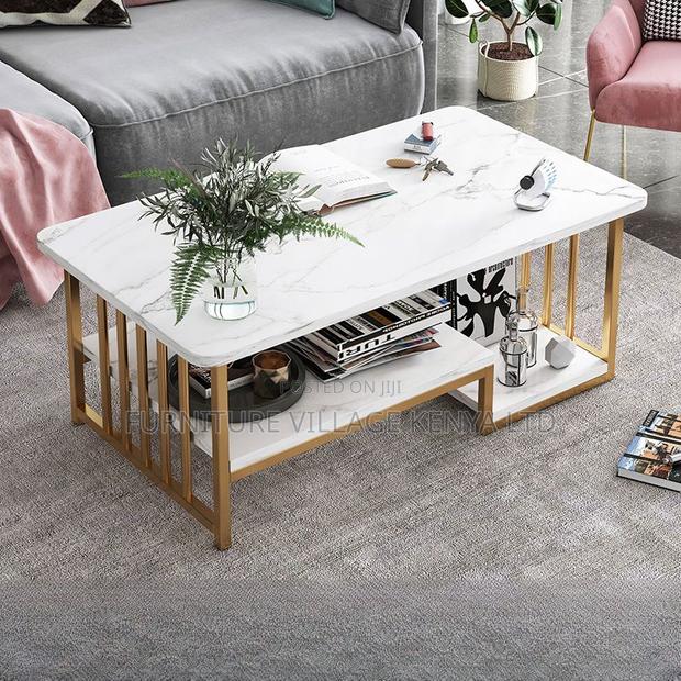 Coffee Tables:Lumber Rectangle Coffee Table for Workspace - thumbnail 2