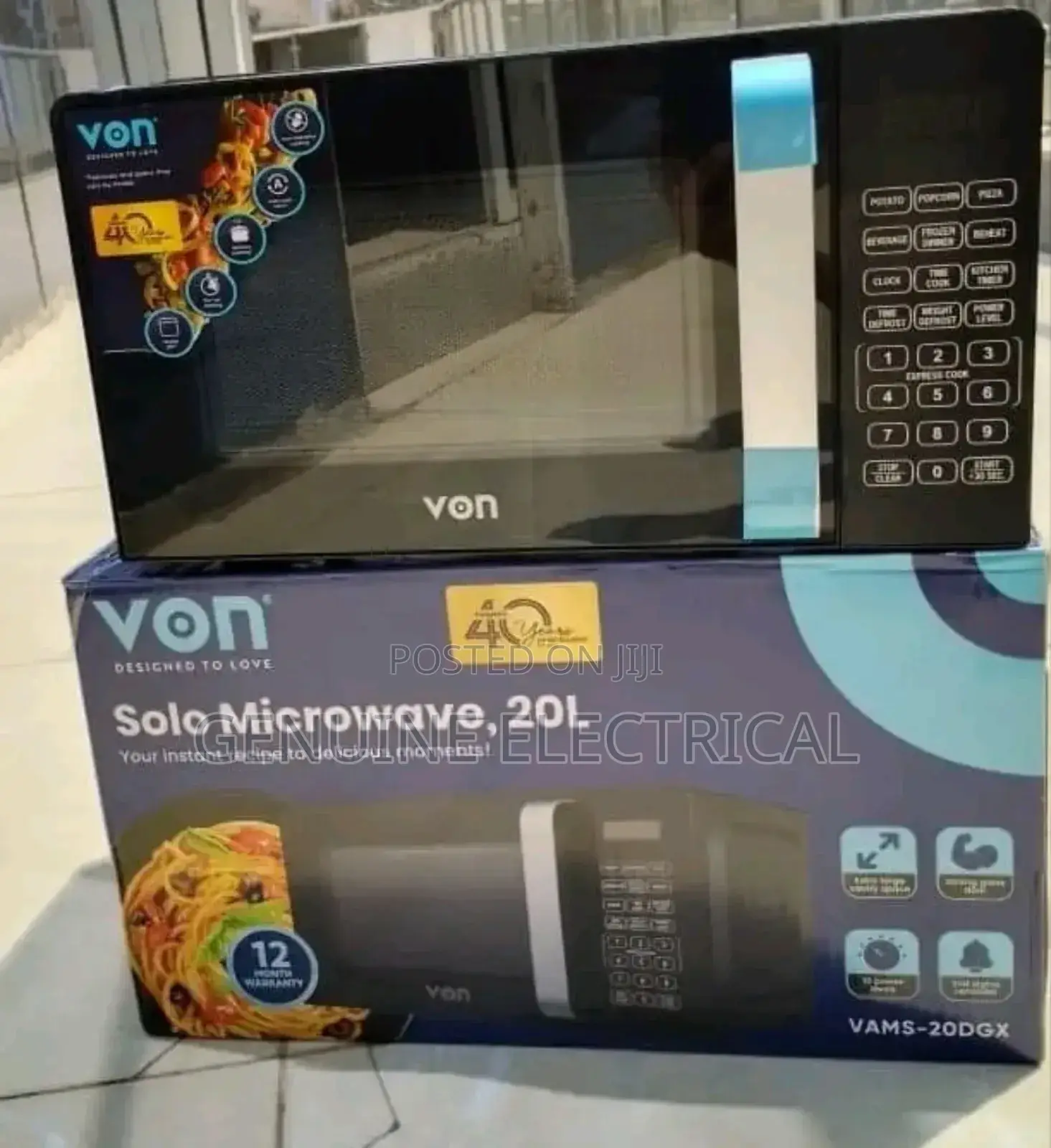 Von Digital 20 Litres Microwave - Solo Microwave, 10 Setting