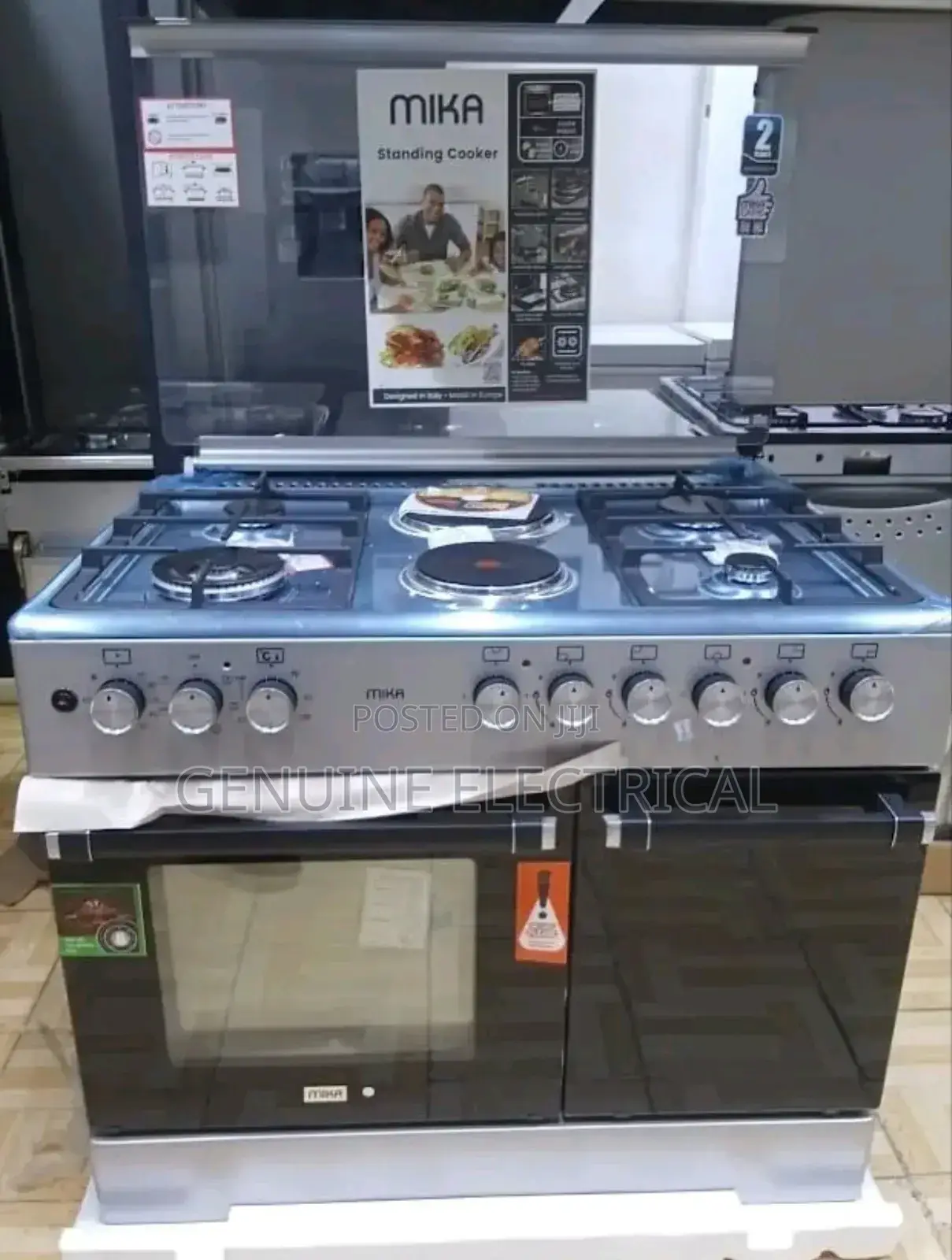 60 by 90 4gas 2 Mika New Electric Cooker With Electric Oven