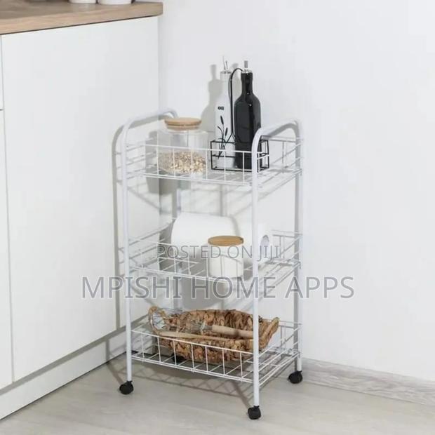 3 Tier Storage Trolley With Wheels - thumbnail 2