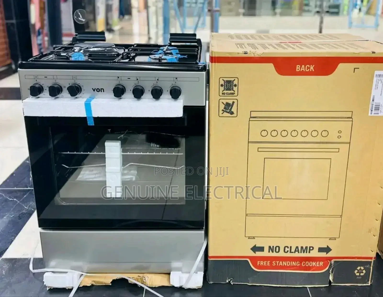 60*60 Von Cooker 3 Gas + 1 Electric - Vac6sv31uy Cooker.