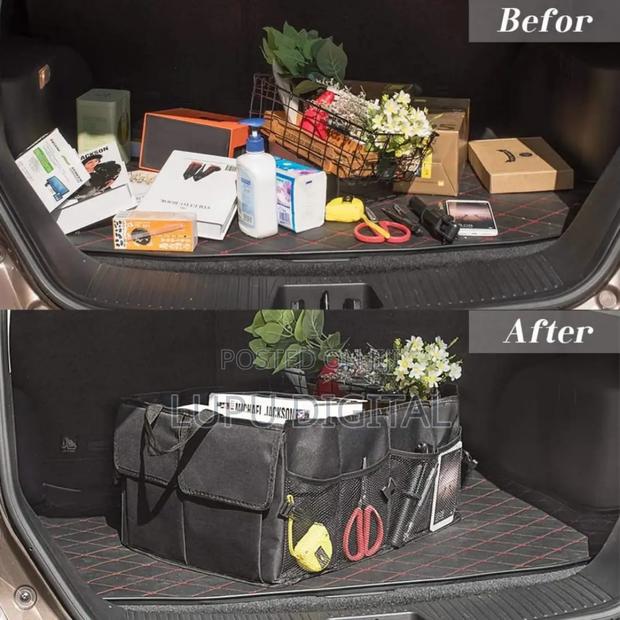 Heavy Duty Foldable Car Boot Organizer With Compartments - thumbnail 2