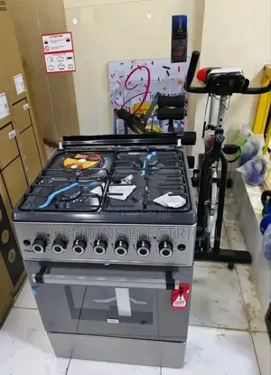 Mika 3 Gas + 1 Electric Mst58u31e3blem Cooker, Black 58cm