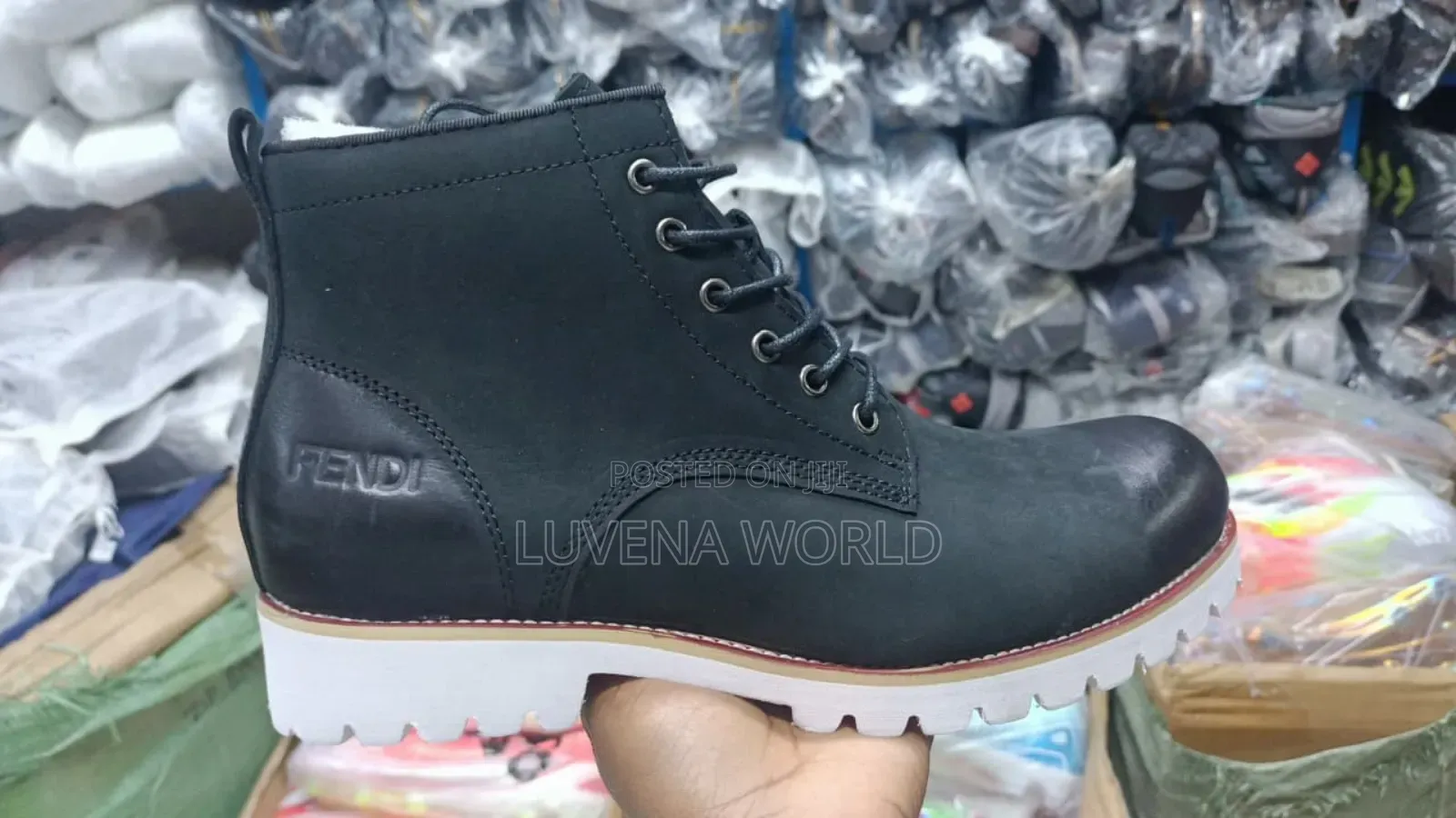 Fendi White Soled Boots