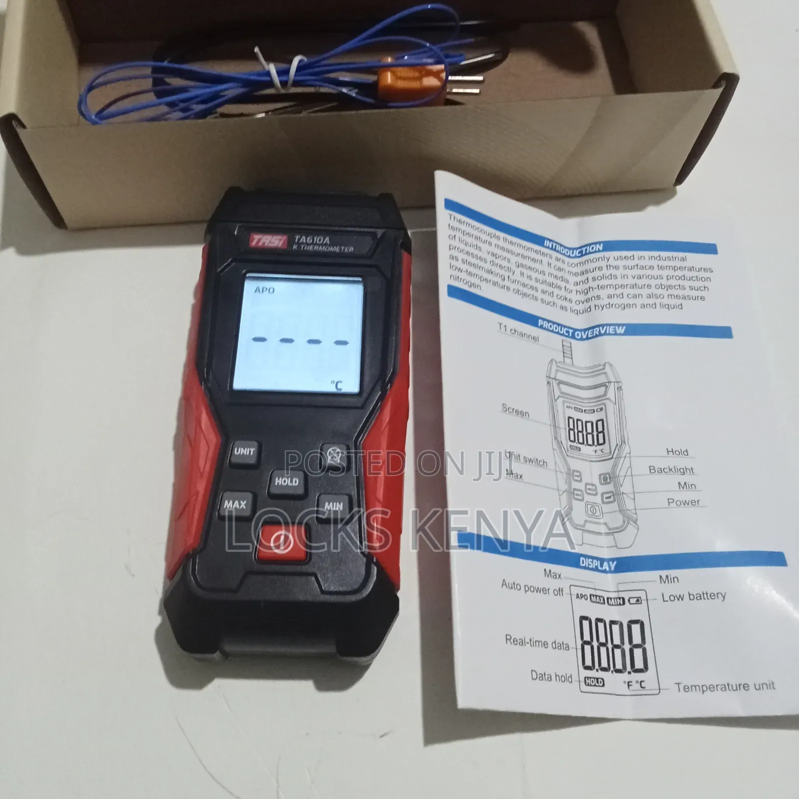 Gas Temperature Measuring Thermocouple Thermometer
