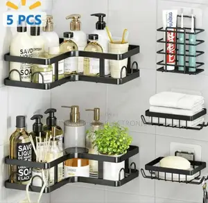 5pcs Set Triangular Shower Caddy Set/Bathroom Organizer
