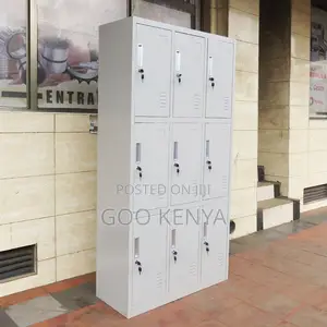 Office Cabinet; Office 9- Locker Steel Cabinet