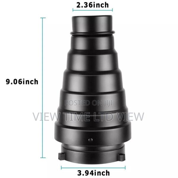 Adjustable Universal Conical Studio Snoot Honeycomb Grid - thumbnail 2
