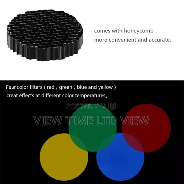 Adjustable Universal Conical Studio Snoot Honeycomb Grid