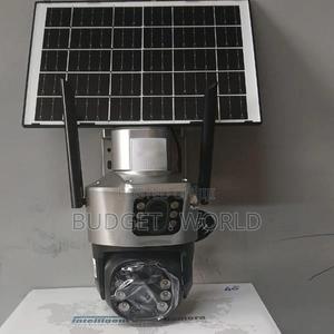, 360 Degree Rotate V380 4g Solar Security Camera Dual Lens
