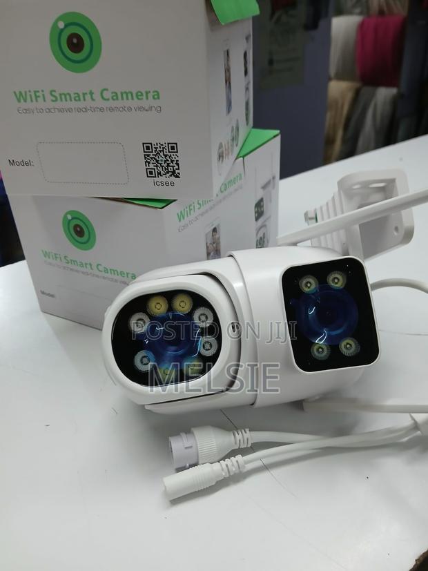 Dual Lens Wifi Security Camera Night Vision Outdoor Wireless