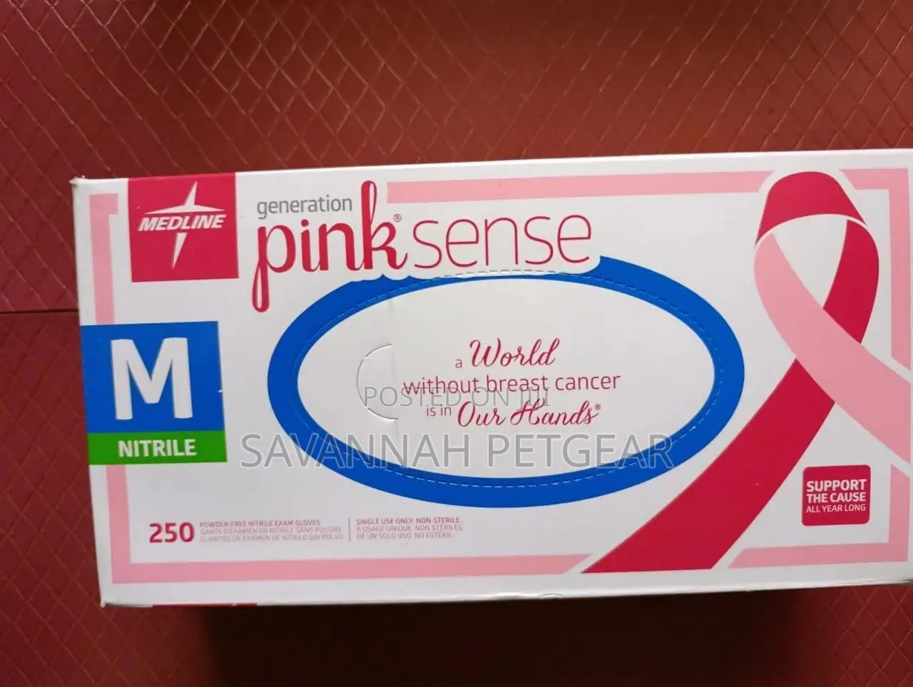 Pink Sense Nitrile Exam Gloves, Powder Free - 250 Pieces