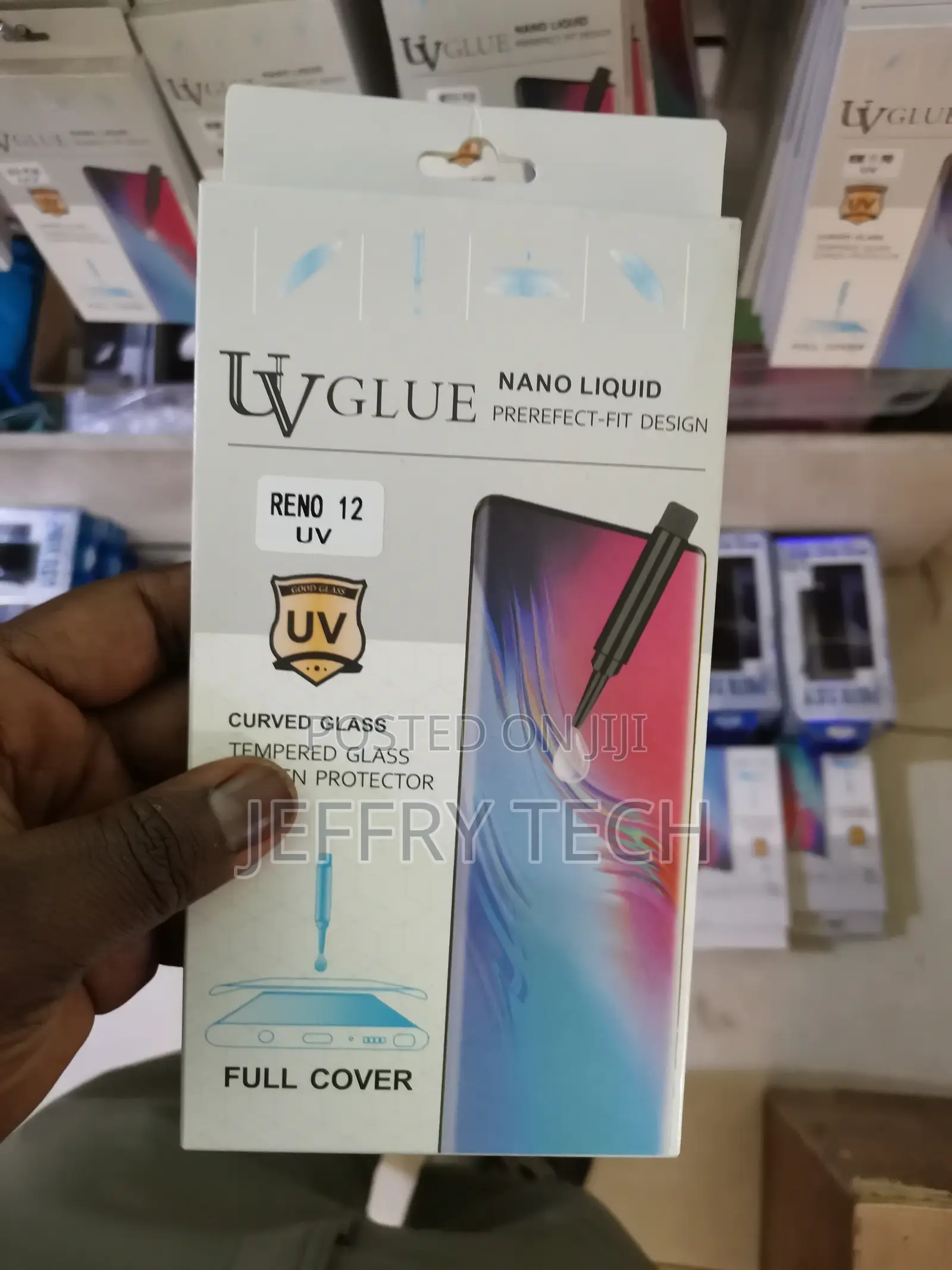 Faiyer Premium Curved Uv Tempered Glass for Oppo Reno 12